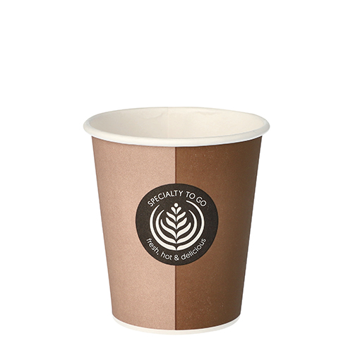 Trinkbecher, Pappe "To Go" 0,2 l Ø 8 cm · 9,1 cm "Barista Time"