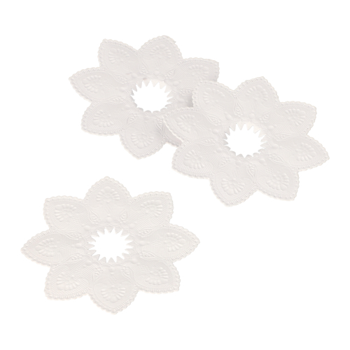 Kerzen-Manschetten rund Ø 10 cm weiss