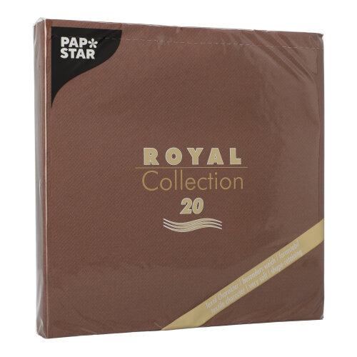 Servietten "ROYAL Collection" 1/4-Falz 40 cm x 40 cm braun
