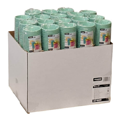 Trinkbecher, Pappe "To Go" 0,2 l Ø 8 cm · 9,2 cm türkis