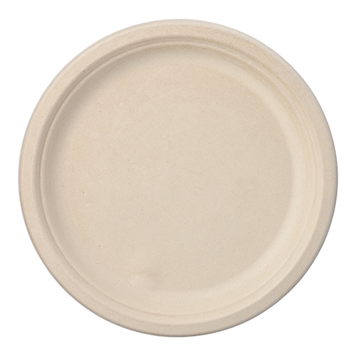Teller, Zuckerrohr "pure" ungeteilt Ø 26 cm · 2 cm natur