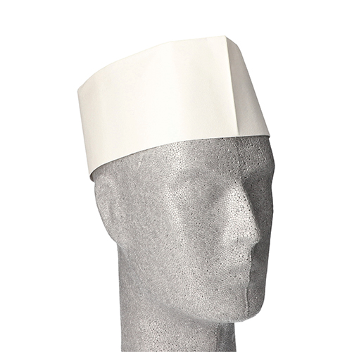"WORK-INN/-PS" Schiffchen, Krepp 8,5 cm x 27,5 cm weiss Größe: 55 - 62