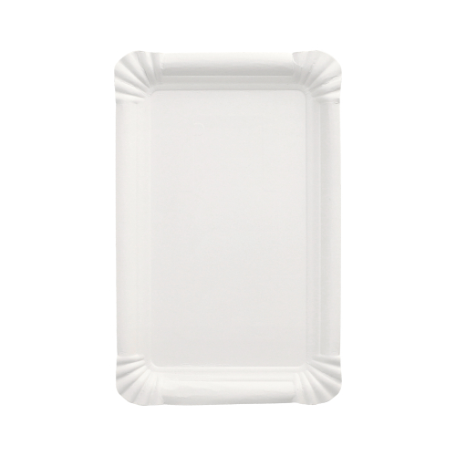 Teller, Pappe "pure" eckig 13 cm x 20 cm weiss