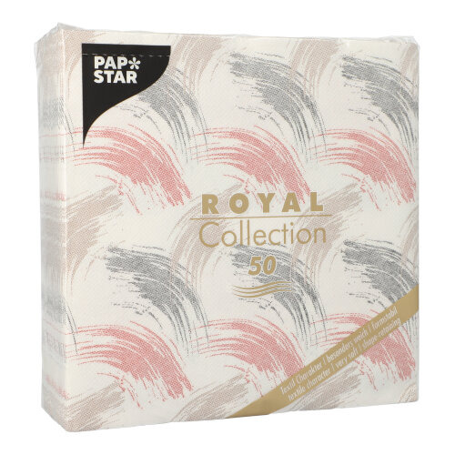 Servietten "ROYAL Collection" 1/4-Falz 40 cm x 40 cm rost "Brushstroke"