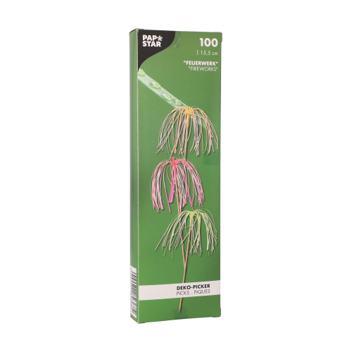 Deko-Picker 15,5 cm neon "Feuerwerk"