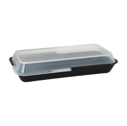 "Circulware by Haval" Mehrweg-Schalen Mix & Match eckig 3 cm x 11,7 cm x 23,4 cm schwarz