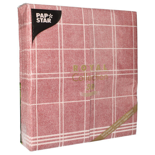 Servietten "ROYAL Collection" 1/6-Falz 48 cm x 33 cm bordeaux "Kitchen Craft"