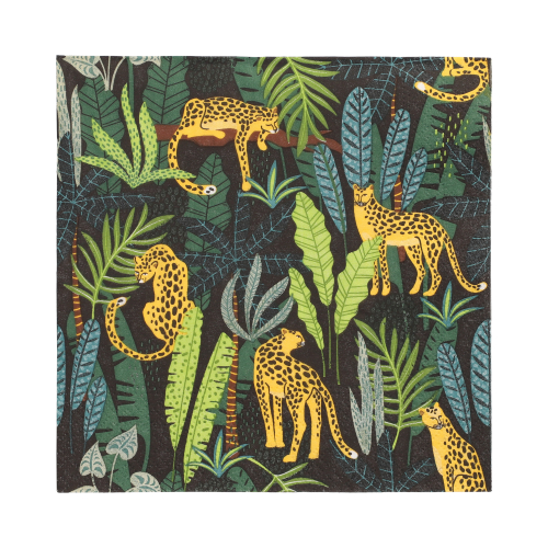 Servietten, 3-lagig 1/4-Falz 33 cm x 33 cm "Leopard"