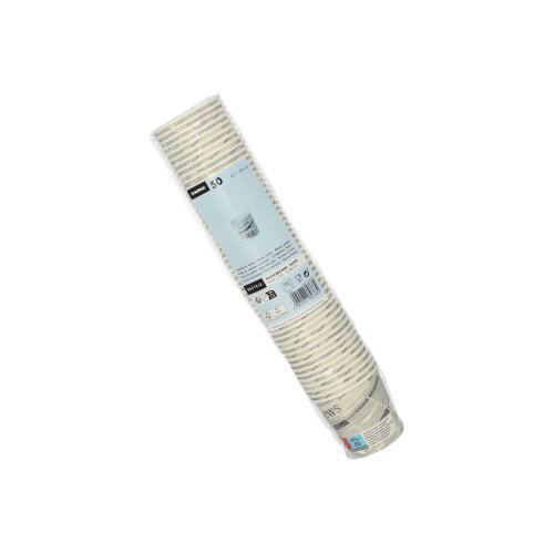 Trinkbecher, Pappe "To Go" 0,1 l Ø 6 cm · 6 cm weiss "Newsprint"