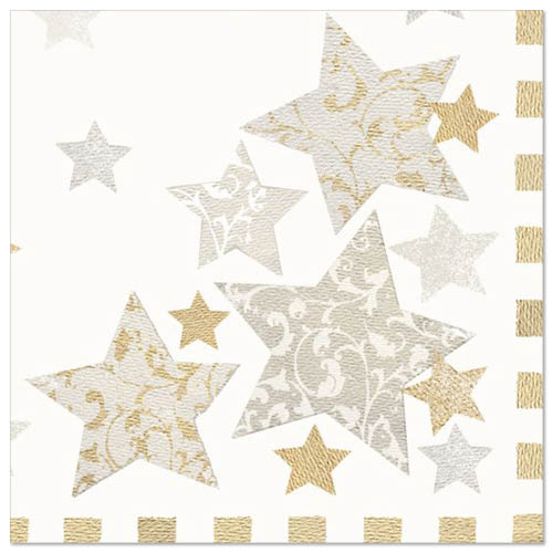 Servietten, 3-lagig 1/4-Falz 40 cm x 40 cm "Stardust"