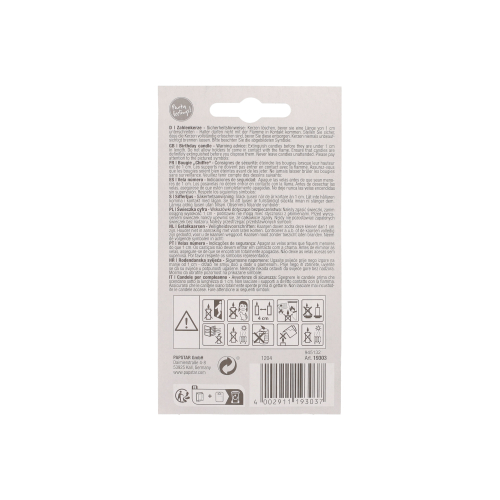 Zahlenkerze 7,3 cm weiss "3" mit rotem Rand