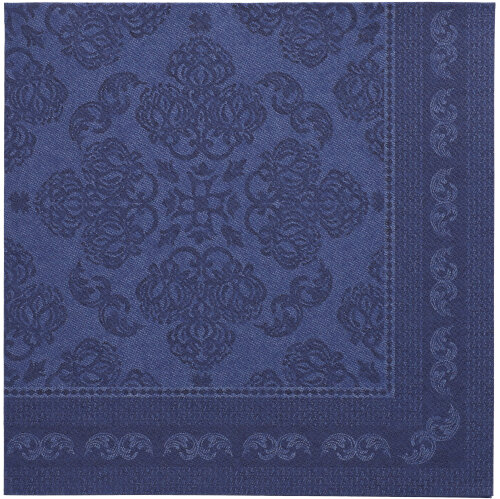 Servietten "ROYAL Collection" 1/4-Falz 40 cm x 40 cm dunkelblau "Arabesque"