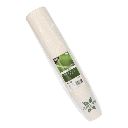 Trinkbecher, Pappe 0,25 l Ø 8 cm · 10,8 cm weiss "Pure Joy"