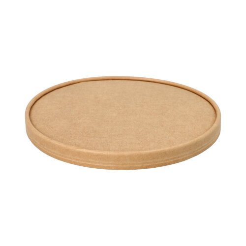 Deckel für Salatschalen, Pappe "pure" rund Ø 18,4 cm braun Deckel für Salatschalen, Pappe "pure" rund Ø 18,4 cm braun