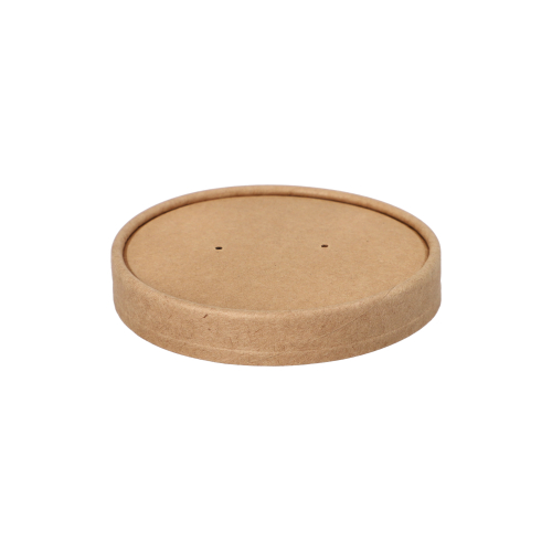 Deckel für Suppenbecher, Pappe Ø 9,8 cm · 1,6 cm braun