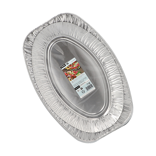 Servierplatten, Alu oval 43 cm x 29 cm