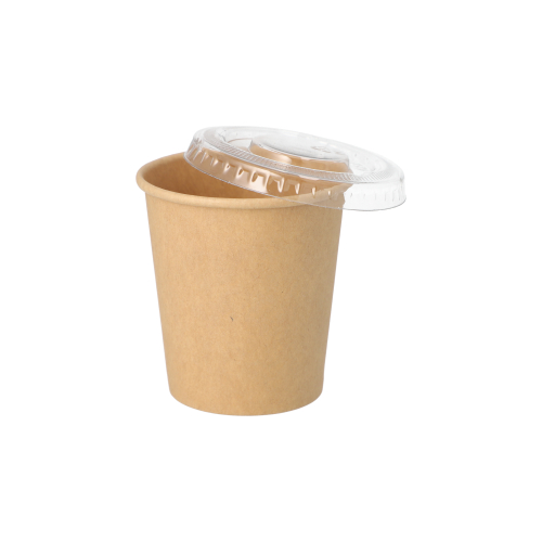 Portionsbecher, Pappe 120 ml Ø 6 cm · 6,6 cm braun