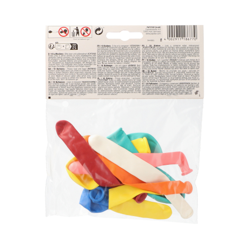 Luftballons farbig sortiert "verschiedene Formen"