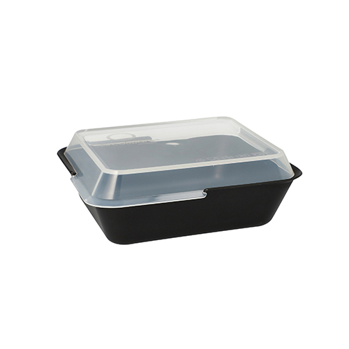 "Circulware" Mehrweg-Schalen Mix & Match eckig 4,7 cm x 15,6 cm x 11,7 cm schwarz