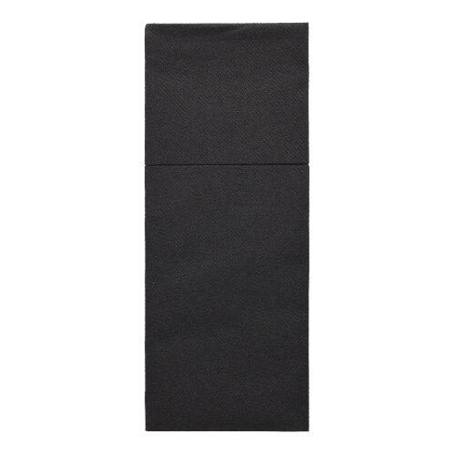 Bestecktaschen, Airlaid 1/8-Falz 40 cm x 48 cm schwarz "Premium"