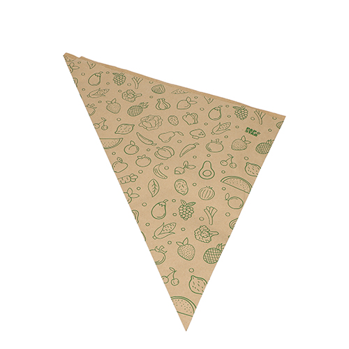 Spitztüten, Kraftpapier 48 cm x 34 cm x 34 cm braun "Fruits & Vegs" Füllinhalt 1000 g Spitztüten, Kraftpapier 48 cm x 34 cm x 34 cm braun "Fruits & Vegs" Füllinhalt 1000 g