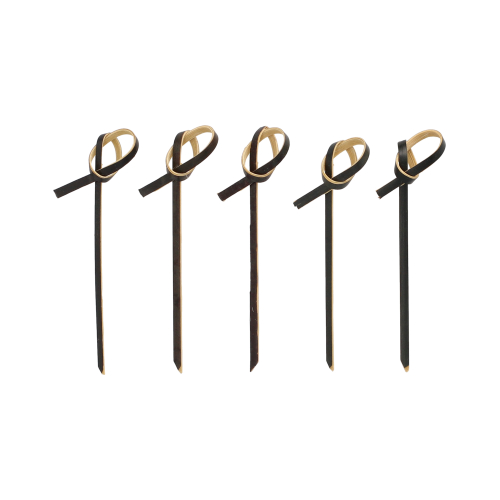 Fingerfood - Picker 6 cm schwarz "Knoten"