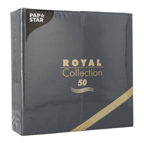 Servietten "ROYAL Collection" 1/8-Falz 40 cm x 40 cm schwarz
