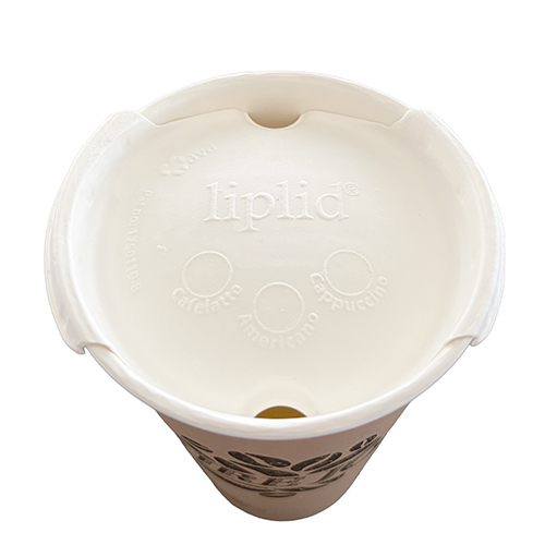 Deckel für Trinkbecher Zuckerrohr Ø 9 cm weiss "liplid"
