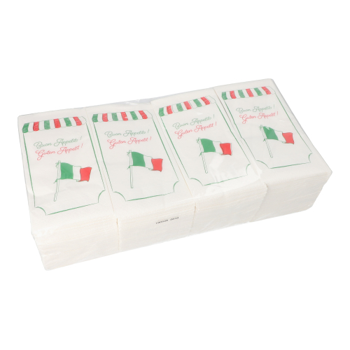Servietten, 2-lagig 1/8-Falz 40 cm x 40 cm weiss "Italy"