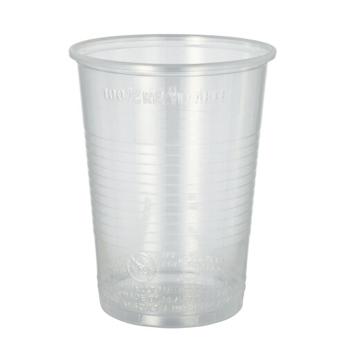 Trinkbecher, PP 0,4 l Ø 9,5 cm · 12,2 cm transparent mit Schaumrand