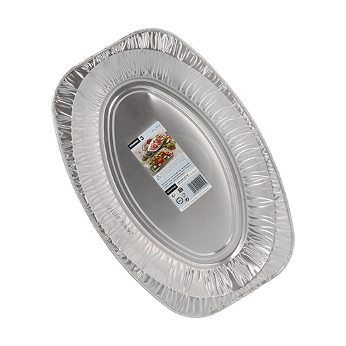 Servierplatten, Alu oval 43 cm x 29 cm