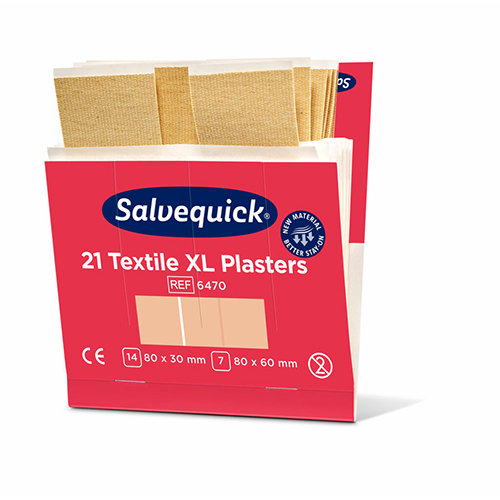 Set "Cederroth" Salvequick Textil Pflaster XL (21 Stück) braun , Refill