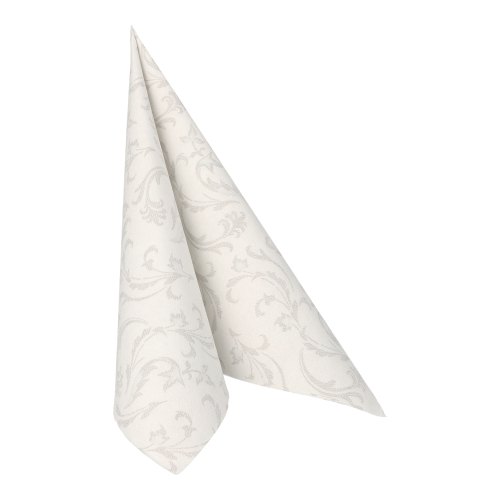 Servietten "ROYAL Collection" 1/4-Falz 40 cm x 40 cm weiss "Damascato"