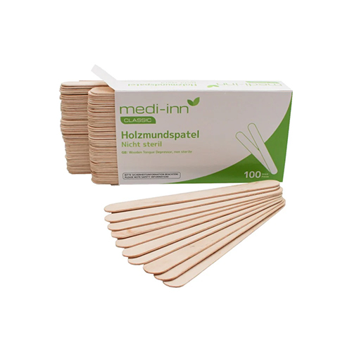 "Medi-Inn" Holzmundspatel nicht steril 150 mm x 18 mm x 1,5 mm natur "Medi-Inn" Holzmundspatel nicht steril 150 mm x 18 mm x 1,5 mm natur