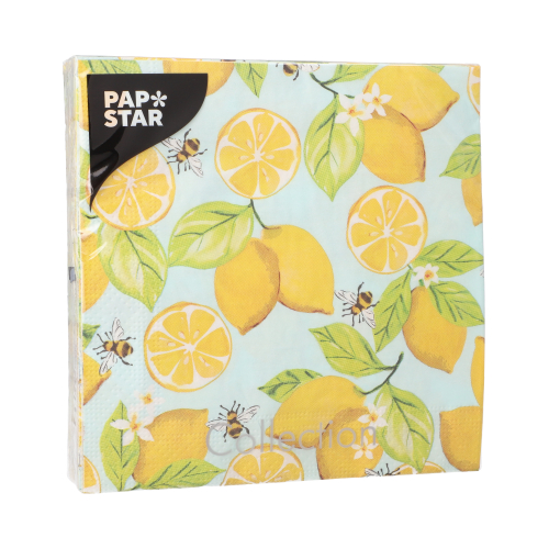 Servietten, 3-lagig 1/4-Falz 33 cm x 33 cm "Lemon Grove"