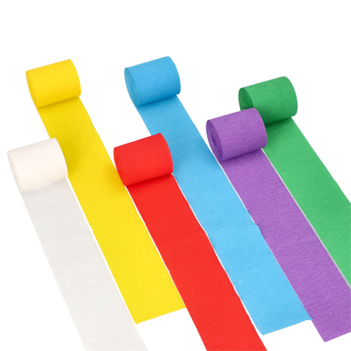 Rollen Krepp-Bänder 10 m x 5 cm farbig sortiert wasserfest