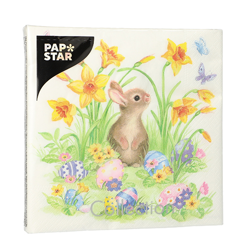 Servietten, 3-lagig 1/4-Falz 33 cm x 33 cm "Cute Bunny"