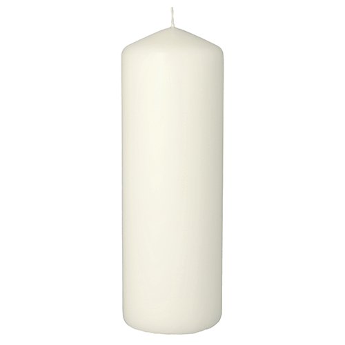 Stumpenkerze Ø 70 mm · 200 mm weiss