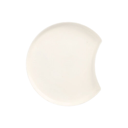 Teller Zuckerrohr "pure" Halbmond Ø 12 cm · 1 cm weiss "Cella"