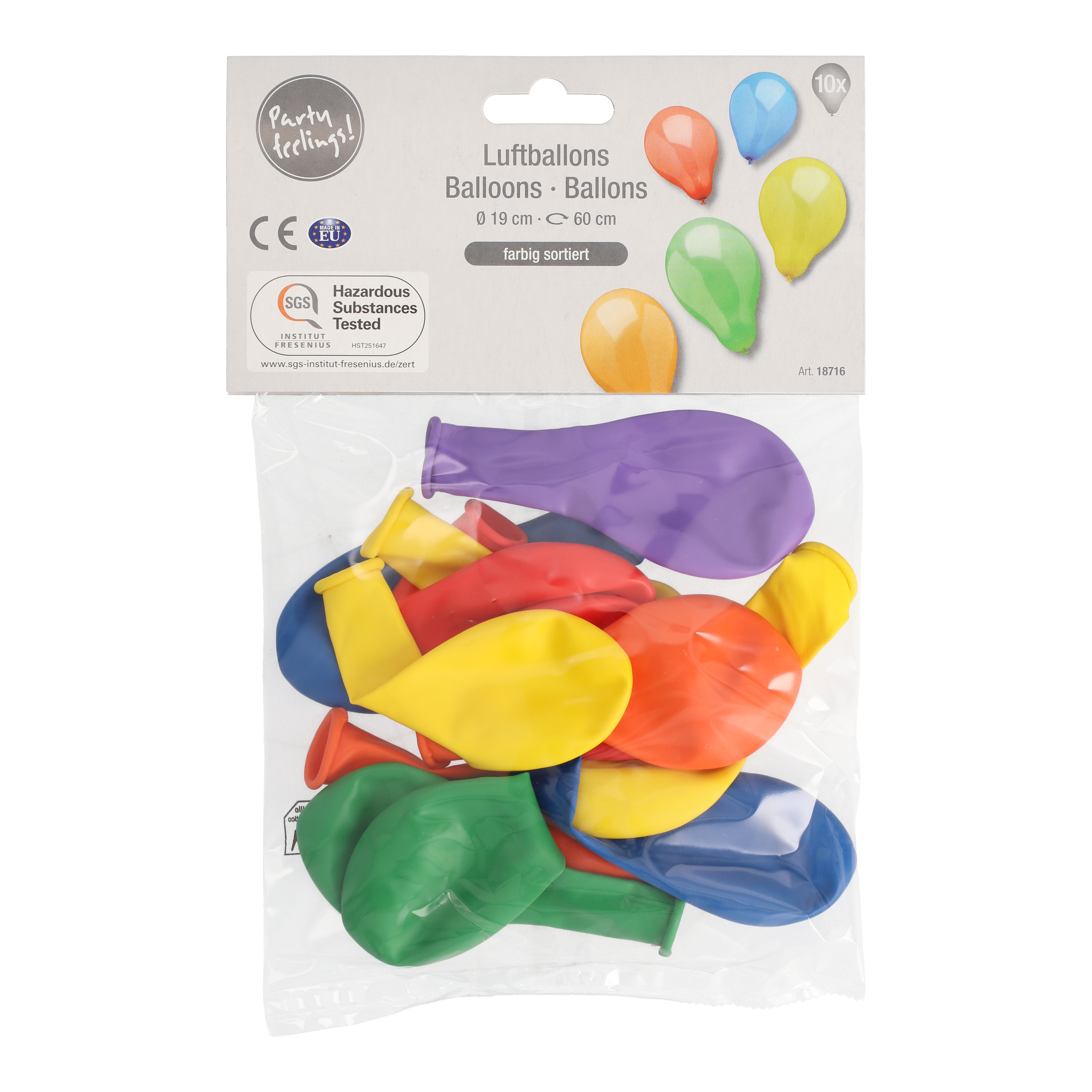 Luftballons Ø 19 cm farbig sortiert "Rainbow"