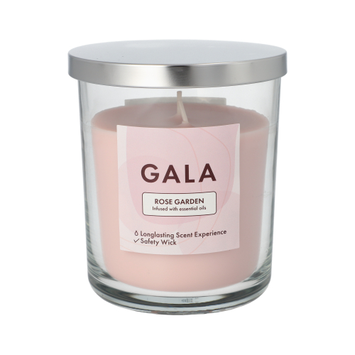 "GALA" Duftkerze im Glas Ø 10,5 cm · 12,4 cm rose - Rose Garden "Tokio Large"