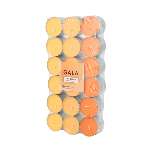 "GALA" Duftlichte Ø 3,8 cm · 1,7 cm orange - Orange Juice "Ton in Ton"