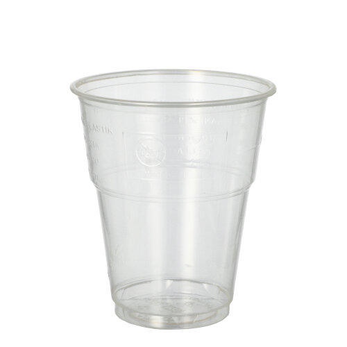 Kaltgetränkebecher, PLA "pure" 0,3 l Ø 9,5 cm · 11 cm glasklar mit Schaumrand