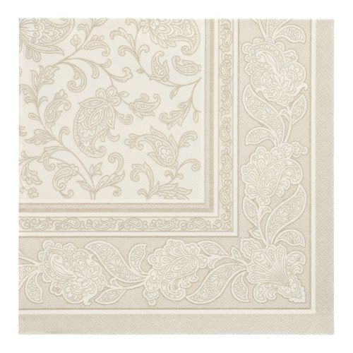 Servietten "ROYAL Collection" 1/4-Falz 40 cm x 40 cm champagner "Ornaments"