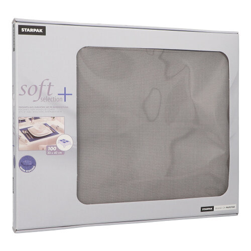 Tischsets, stoffähnlich, Vlies "soft selection plus" 30 cm x 40 cm grau