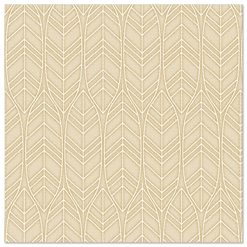 Servietten "ROYAL Collection" 1/4-Falz 40 cm x 40 cm sand "Leaves"