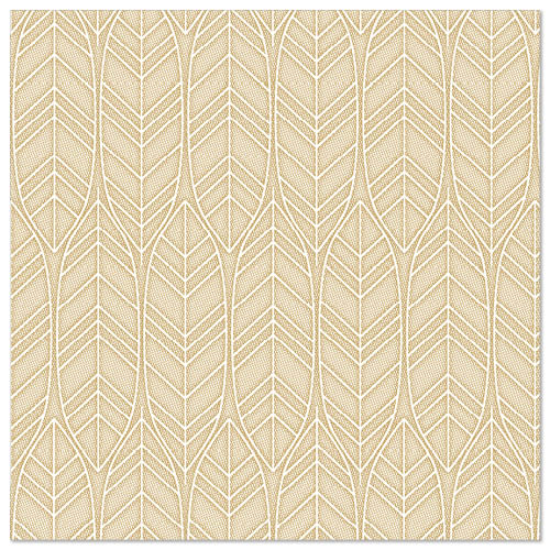 Servietten "ROYAL Collection" 1/4-Falz 40 cm x 40 cm sand "Leaves"