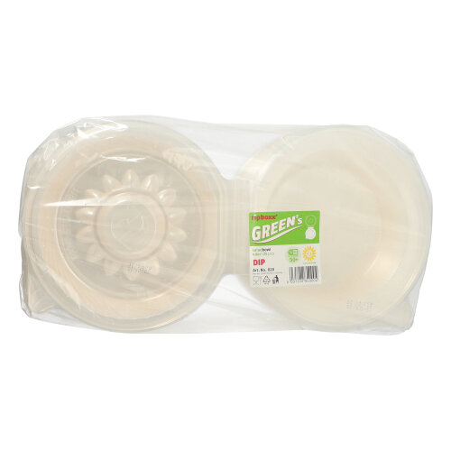 Feinkost- und Salatschalen mit Klappdeckel PP rund 950 ml 9,2 cm x 22 cm x 21,5 cm mit Dipfach