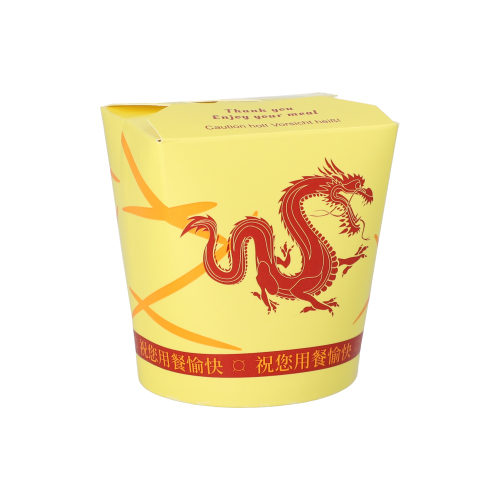 Snackboxen "ASIA" rund 550 ml 9,7 cm x 8,6 cm x 7,4 cm "Dragon"