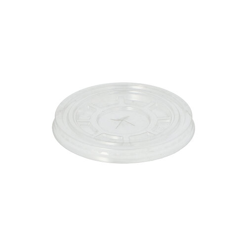 Deckel "Hurricane", PET rund Ø 9,5 cm glasklar mit Kreuzschlitz Deckel "Hurricane", PET rund Ø 9,5 cm glasklar mit Kreuzschlitz